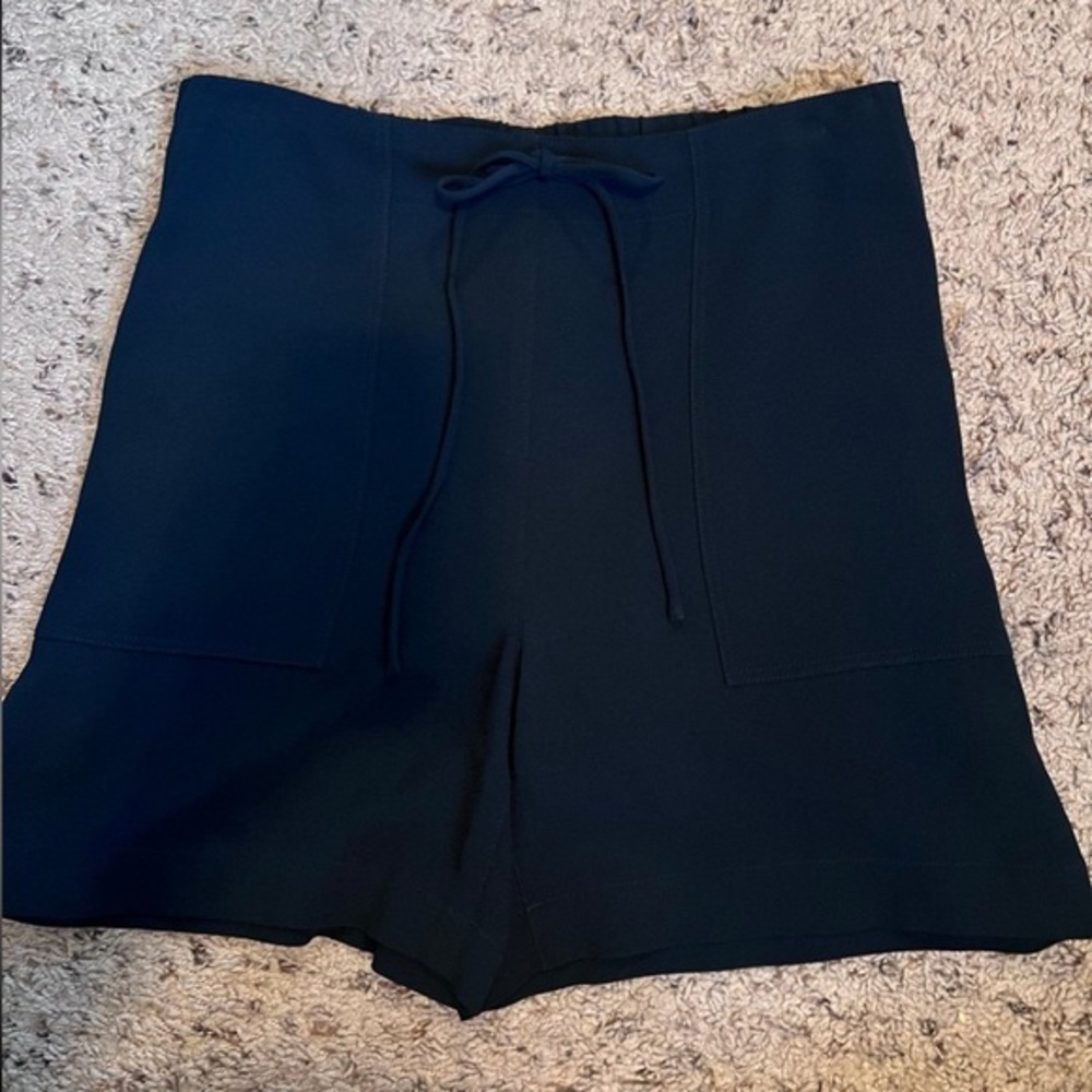 Theory | Women's Drawcord Short Rosina Crepe in Navy Blue Size 4 - Picture 3 of 8